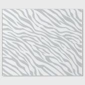 灰色色をカスタマイズ魔法のシマウマのストライプのかちりと言う音 ラッピングペーパー (フラット)