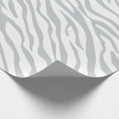 灰色色をカスタマイズ魔法のシマウマのストライプのかちりと言う音 ラッピングペーパー (角)