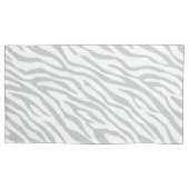 灰色色をカスタマイズ魔法のシマウマのストライプのかちりと言う音 枕カバー (正面左)