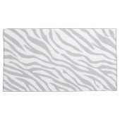 灰色色をカスタマイズ魔法のシマウマのストライプのかちりと言う音 枕カバー (正面右)