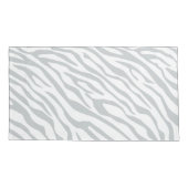 灰色色をカスタマイズ魔法のシマウマのストライプのかちりと言う音 枕カバー (裏面-左)