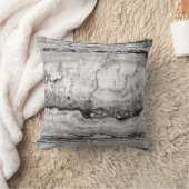 灰色花崗岩の大理石 |抽象芸術石パターン クッション (ブランケット)