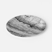 灰色花崗岩の大理石 |抽象芸術石パターン ペーパープレート (アングル)