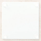 灰色花崗岩ブラウン石天然大理石 ガラスコースター (裏面)