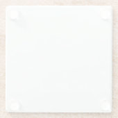 灰色花崗岩ブラウン石天然大理石 ガラスコースター (裏面)