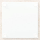 灰色花崗岩ブラウン石天然大理石 ガラスコースター (裏面)