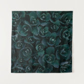 灰色花弁イン開花 タペストリー (正面(横))