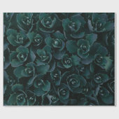 灰色花弁イン開花 ラッピングペーパー (フラット)