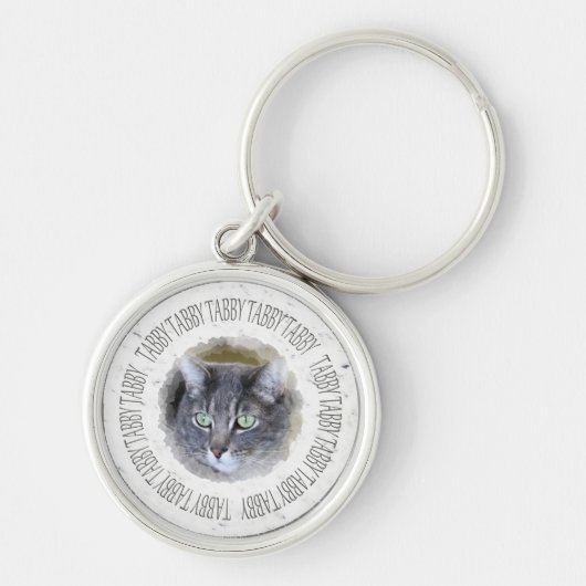 灰色虎猫 キーホルダー (正面)