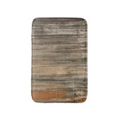 灰色褐色の抽象芸術アクリルアート バスマット (正面縦)