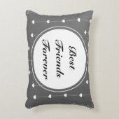 灰色親友永久に及び白いハート アクセントクッション (正面(垂直))