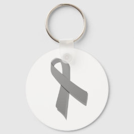 灰色認識度リボン キーホルダー