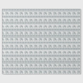 灰色象のデザインの包装紙 ラッピングペーパー (フラット)