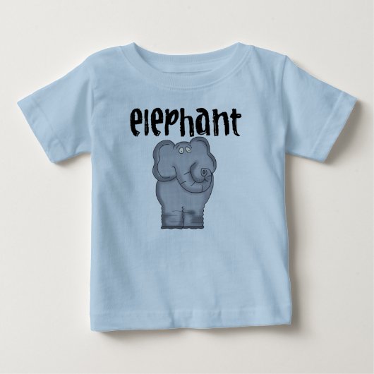 灰色象 ベビーTシャツ (正面)