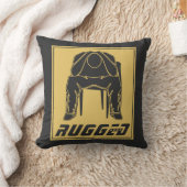 灰色金ゴールドでごつごつした人頭 |考えの男 クッション (ブランケット)