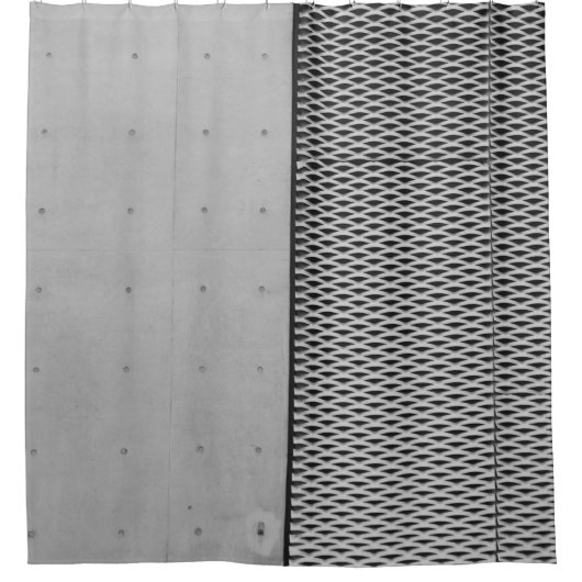 灰色金属亜鉛めっきシート シャワーカーテン (正面)