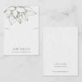 灰色銀エレガント蓮のネックレシンプルスディスプレイ 名刺 (正面/裏面)