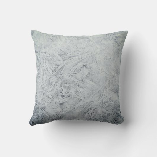 灰色霜デザイン クッション (裏面)