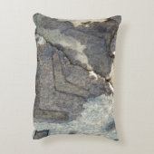 灰色青い背景の水彩画2 アクセントクッション (裏面(縦))