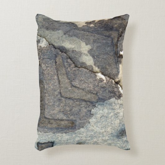 灰色青い背景の水彩画2 アクセントクッション (正面(垂直))