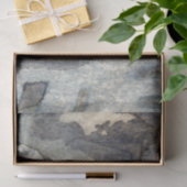 灰色青い背景の水彩画2 薄葉紙 (ギフト)