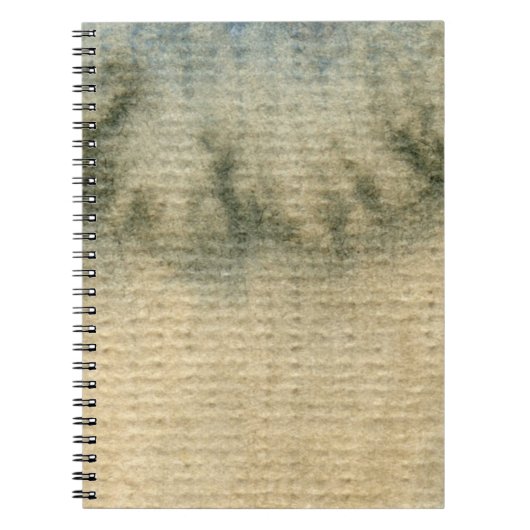 灰色青い背景の水彩画6 ノートブック (正面)