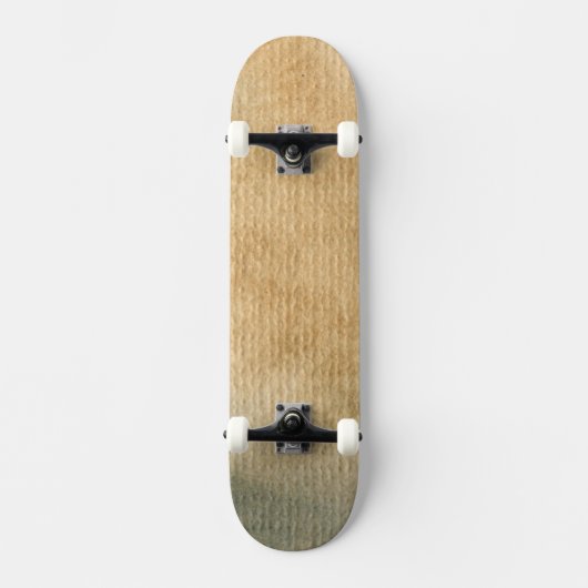 灰色青い背景の水彩画7 スケートボード (正面)