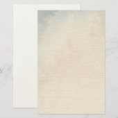 灰色青い背景の水彩画7 便箋 (正面/裏面)