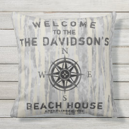 灰色風化木材 アウトドアクッション