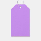 灰色飛んでいるの鳩の鳥の紫結婚のリボン感謝していズ ギフトタグ (裏面)