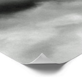 灰色飛んでいる空の滑空機 ポスター (角)