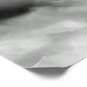 灰色飛んでいる空の滑空機 ポスター (角)