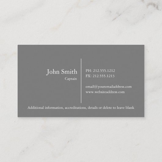 灰色魚名刺 名刺 (裏面)