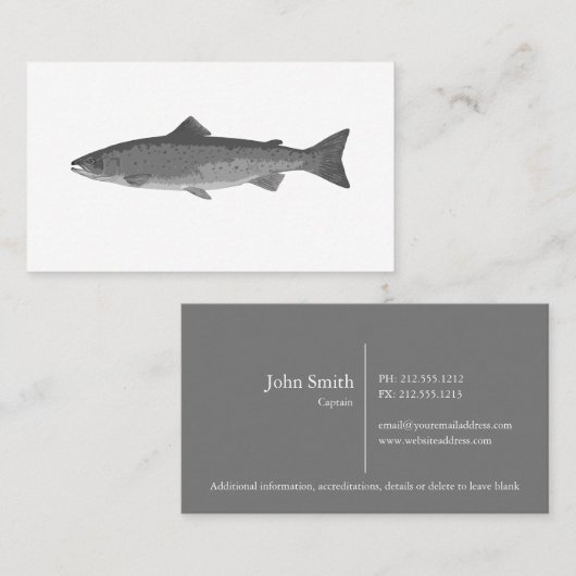 灰色魚名刺 名刺 (正面/裏面)