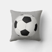 、灰色黒い、サッカーのコーチのための白のクールなギフト クッション (裏面)