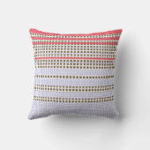 灰色、ピンク、茶色、格子模様 クッション (裏面)