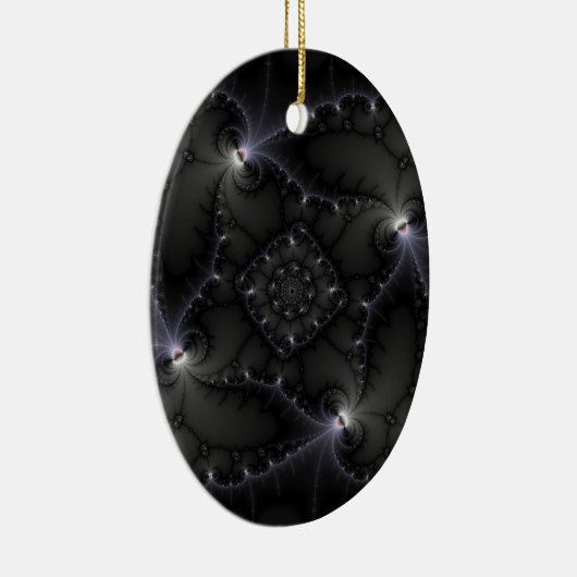 灰色-フラクタルの芸術の50の色合い セラミックオーナメント (右)