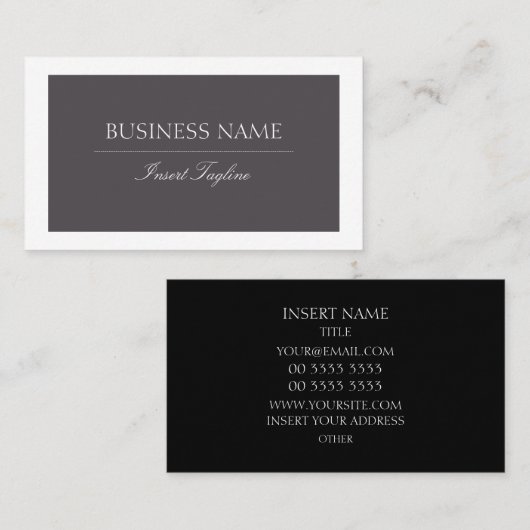 灰色 名刺 (正面/裏面)