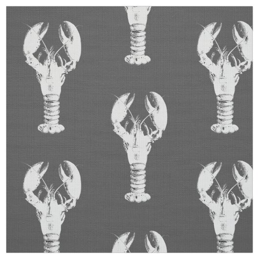 灰色/灰色の白いロブスター ファブリック (見本)