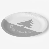 灰色（白） ペーパープレート (アングル)