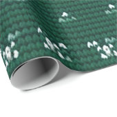 灰色、白、赤の醜いクリスマスセーターデザイン ラッピングペーパー (ロールコーナー)