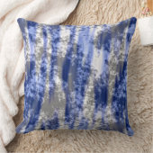 灰色、白、青の抽象芸術 クッション (ブランケット)