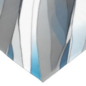 灰色、白、青の線のパターンを持つテーブルクロス テーブルクロス (アングル)