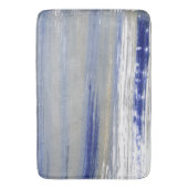 灰色、白、青の線 バスマット (正面縦)