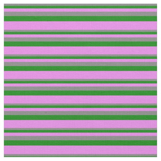 灰色、緑、紫の色の線のパターン ファブリック (クローズアップ)