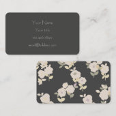 灰色、花ビジネス-テレホンカード 名刺 (正面/裏面)