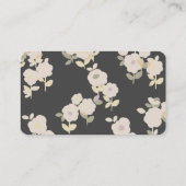 灰色、花ビジネス-テレホンカード 名刺 (裏面)