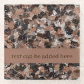 灰色、茶色、黒の絵を描(ばちゃばちゃ)跳ねるのセラミックスティル ガラスコースター (正面)