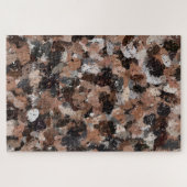 灰色、茶色、黒の絵を描(ばちゃばちゃ)跳ねる ジグソーパズル (横)