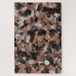 灰色、茶色、黒の絵を描（ばちゃばちゃ）跳ねる ジグソーパズル